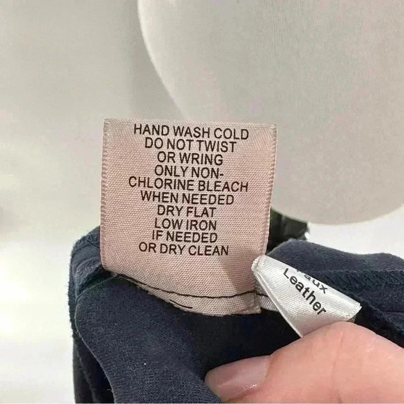 New Philosophy womens dress size 6 navy blue micro suede vegan pencil midi - Picture 14 of 15